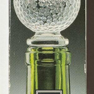 Mikasa Golf Ball Austria Crystal Wine Bottle Stopper Tee Time New In Box NWT